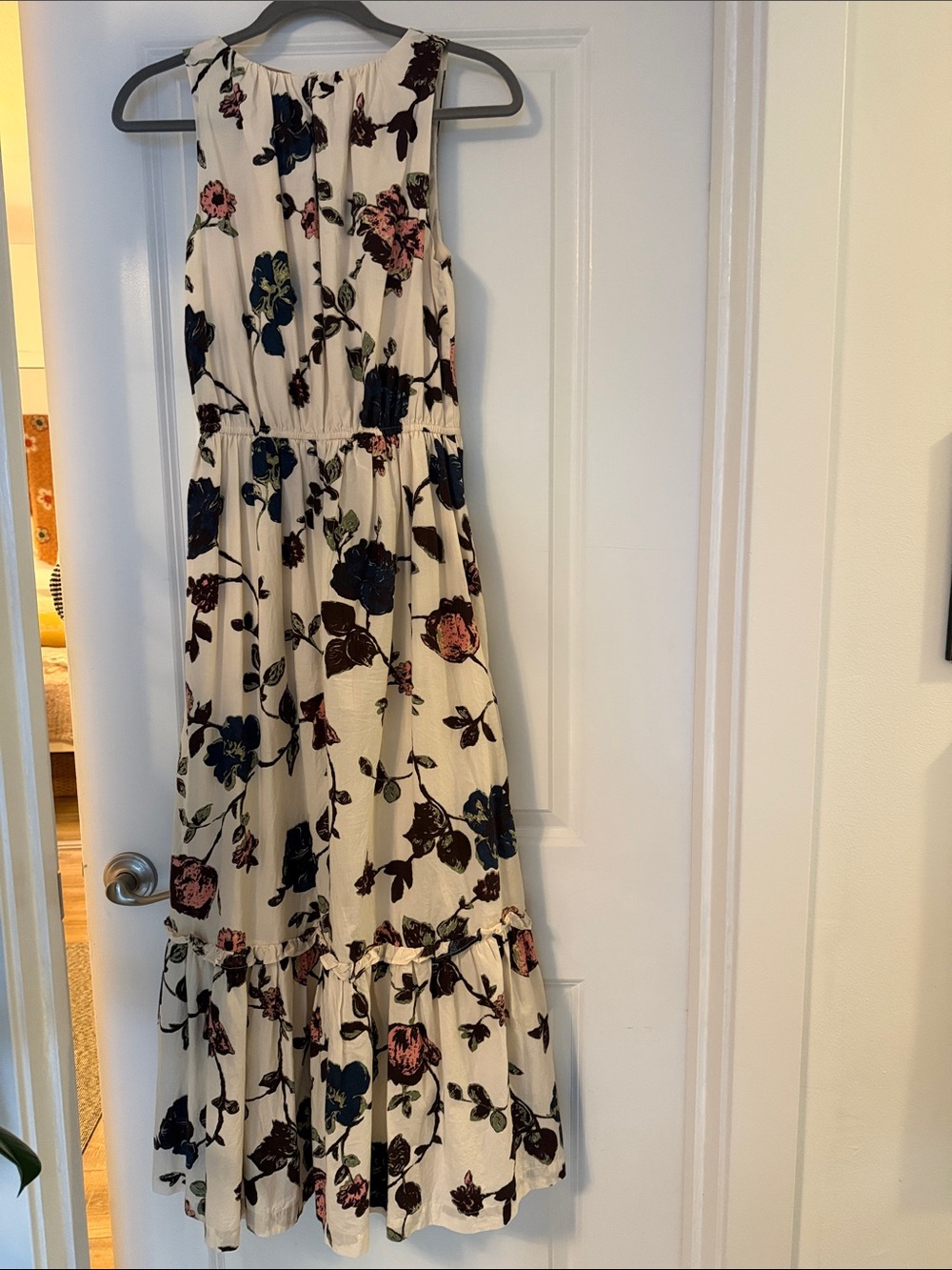 Cleobella Cream Maxi Dress with Navy & Pink Floral Print - Picture 8 of 8